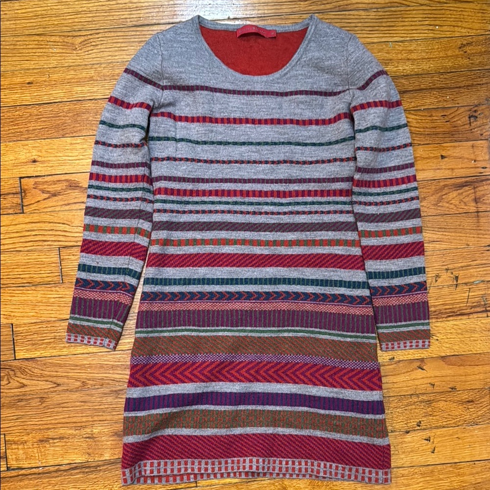 Striped Krimson Klover 100% Merino Wool Women's Sweater Dress